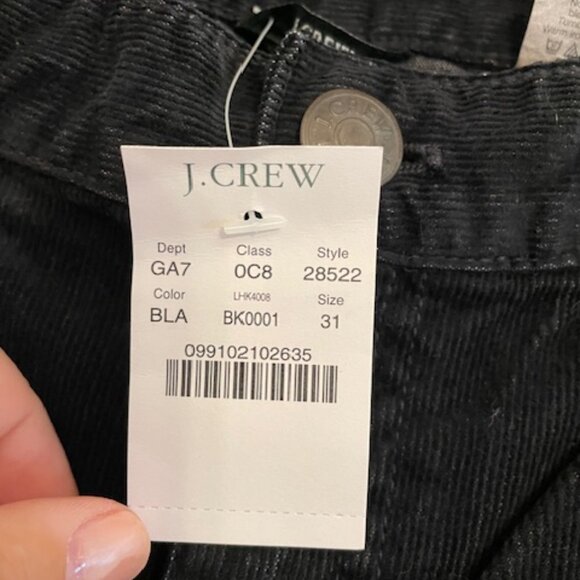 J.Crew Black Corduroy Pants, Size 31 - Picture 5 of 7